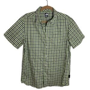 The North Face Mens Button Up Shirt Plaid Short Sleeve Casual Gorpcore Size M